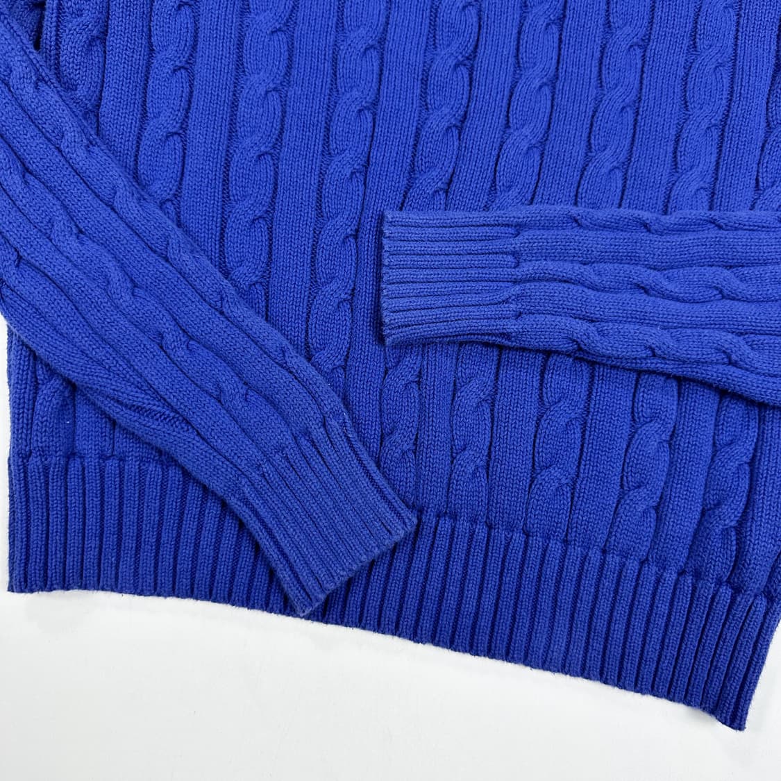 폴로 랄프로렌 포니 블루 꽈배기 니트 (M 여성추천) 상품이미지4