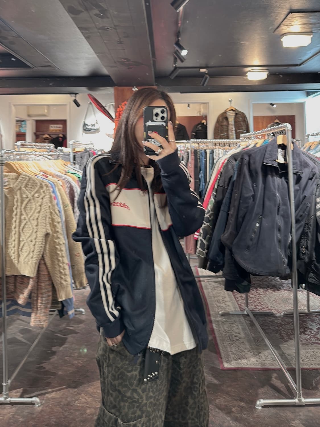 아디다스 컬러 배색 블록 네이비 삼선 트랙탑 져지 자켓 M 상품이미지6