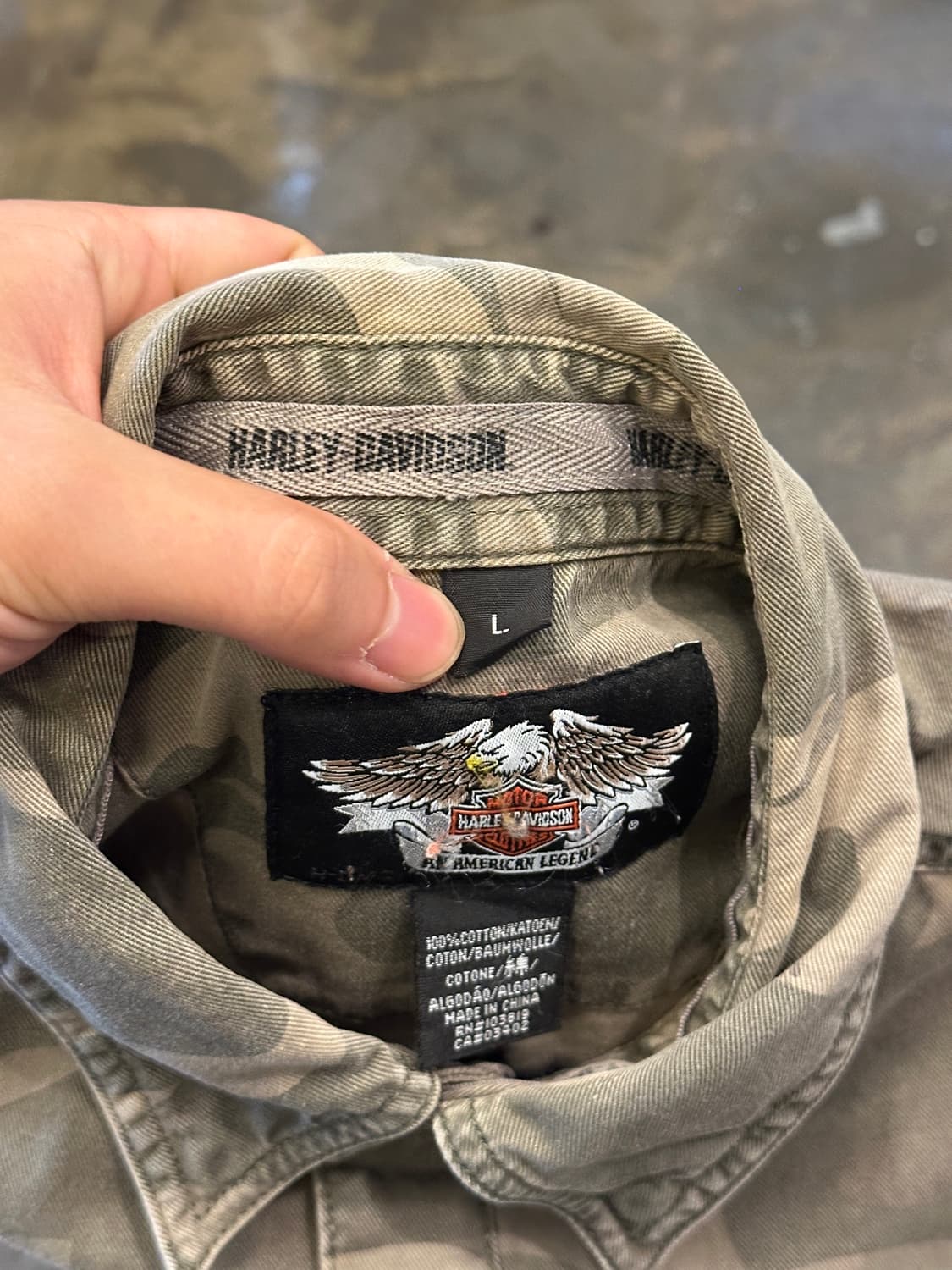 Harley Davidson 할리 데이비슨 카모 조끼 L 상품이미지6