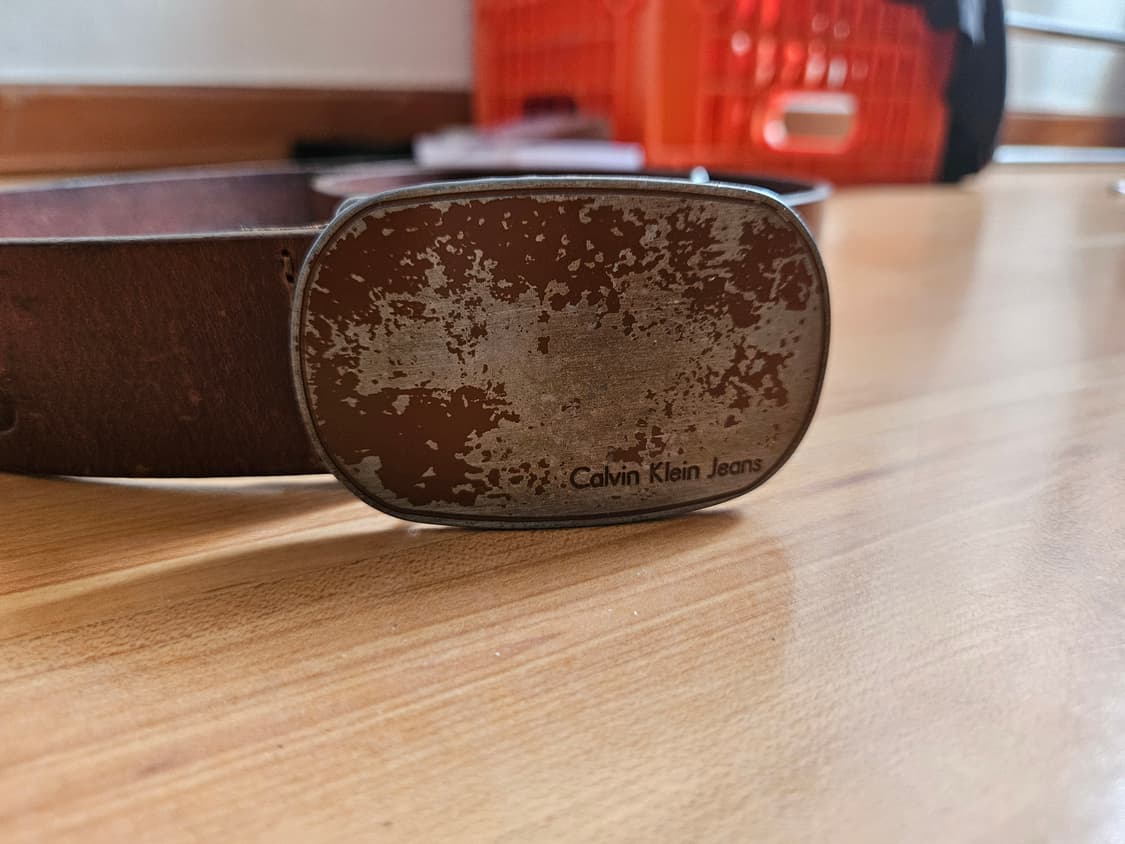 Calvin Klein Jeans 켈빈클라인 진스 브라운 가죽벨트 상품이미지1