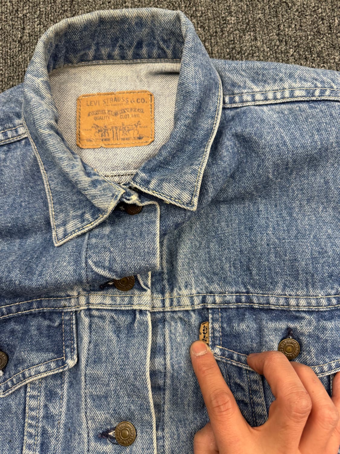 OS)리바이스 빈티지 3세대 연청 트러커 자켓 상품이미지4