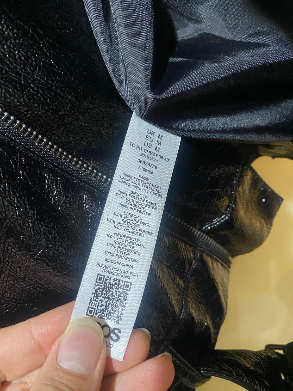 Asos PVC 재질 오버사이즈 자켓 상품이미지4