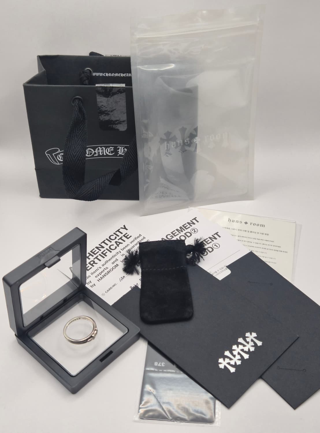 크롬하츠 정품 베이비 대거링 US12(kr26-7호) 풀구성 판매 상품이미지1