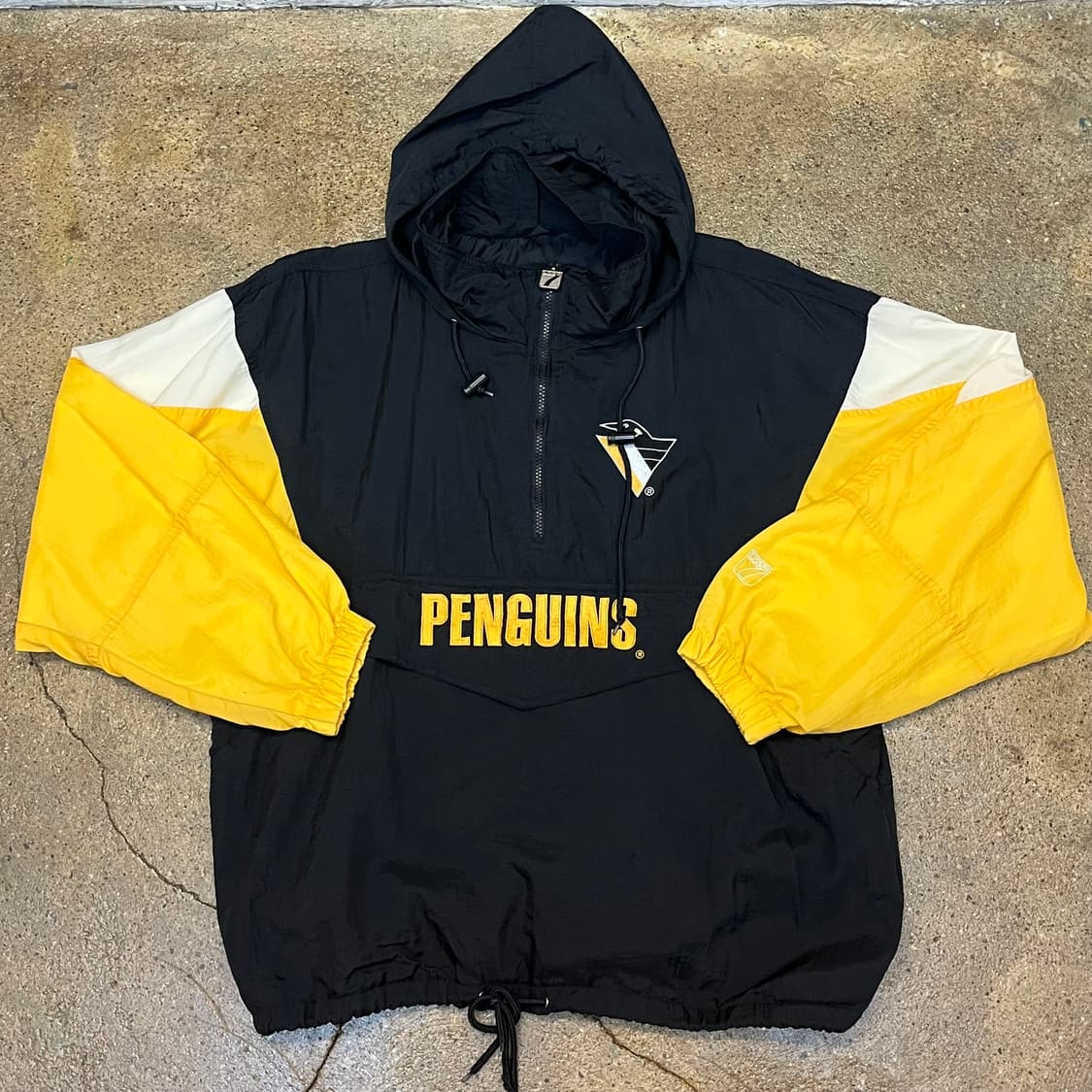 미국 빈티지 NHL 펭귄로고 후드 풀오버 바람막이 상품이미지2