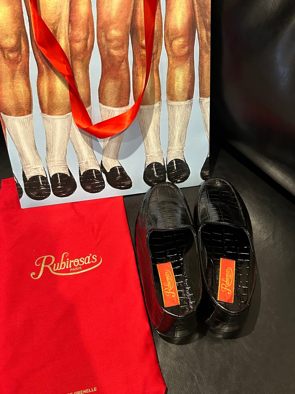 Rubirosa's 블랙 크로코 로퍼 상품이미지3