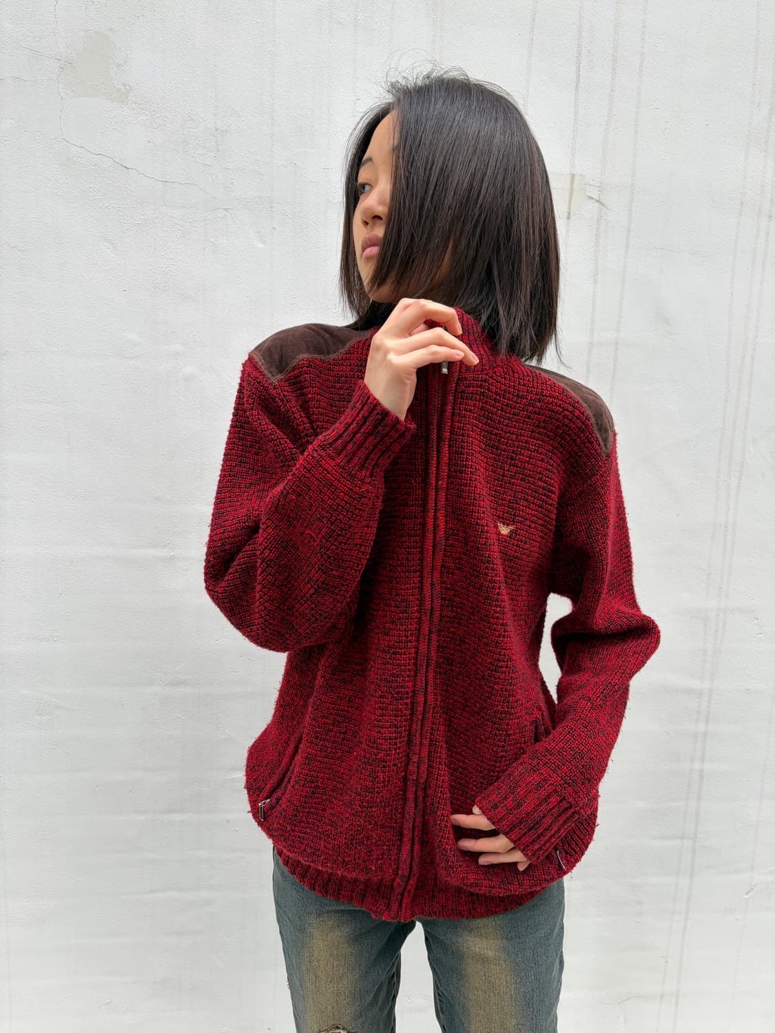 Emporio Armani 니트 집업 점퍼 L 상품이미지5