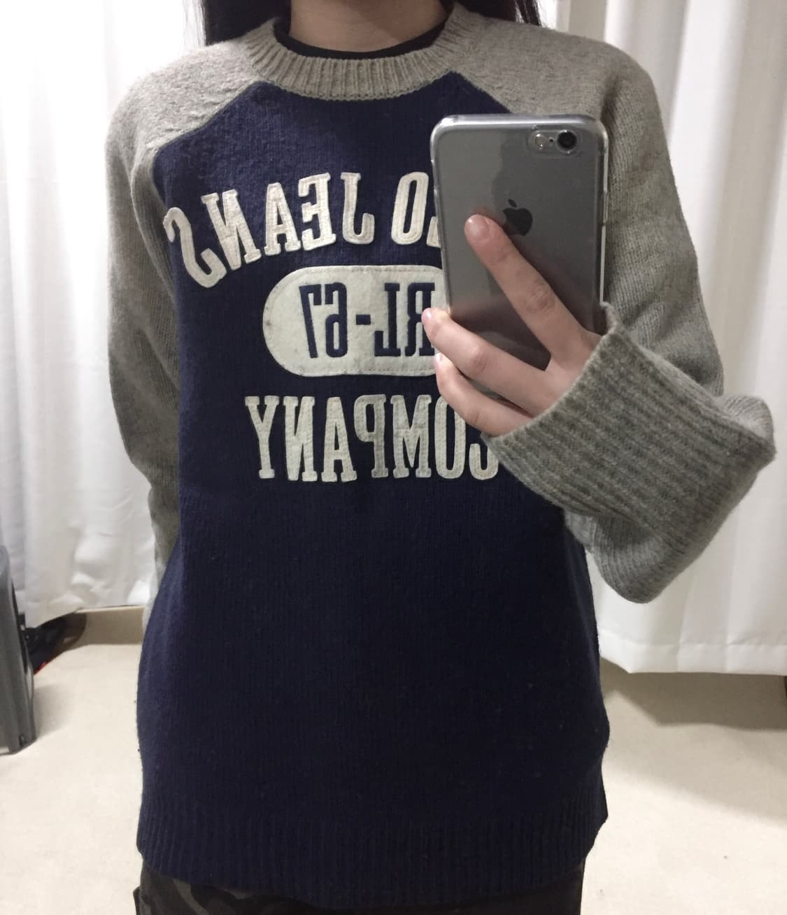 폴로 진스 그레이 네이비 니트 상품이미지1