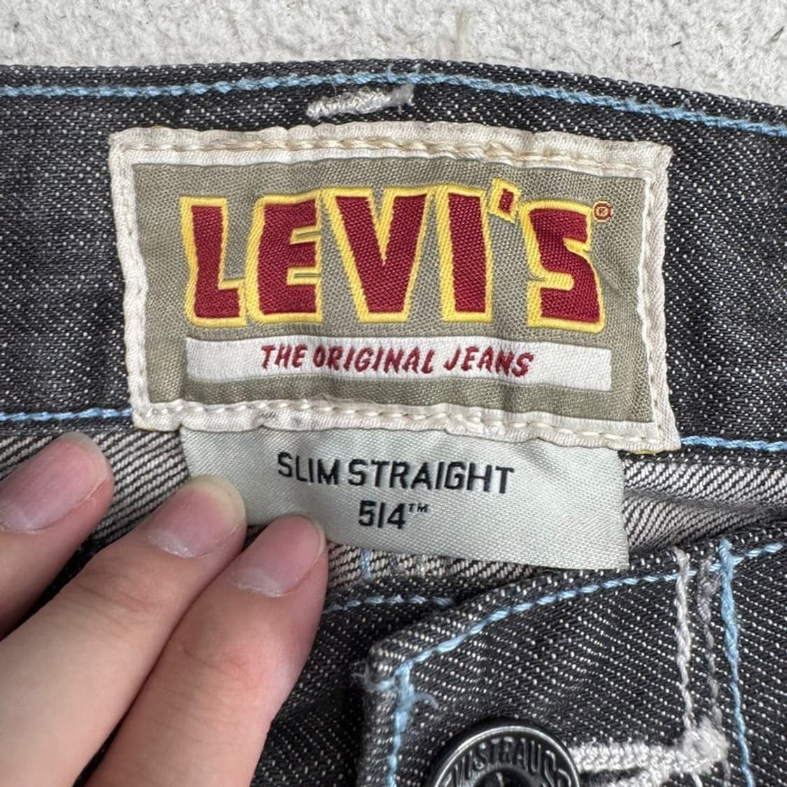 LEVI'S 514 블랙 데님 팬츠 W34 L32 상품이미지3