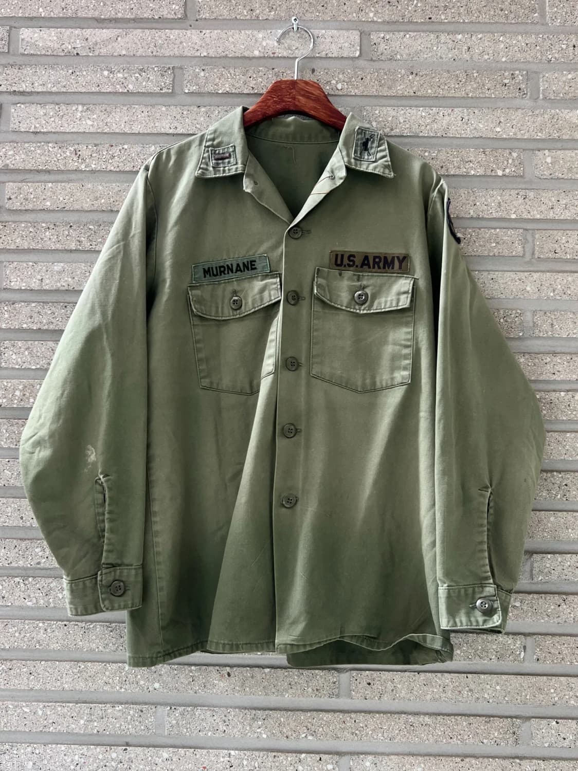 [L]70's 오리지널 U.S ARMY 미군 OG-107 밀리터리 셔츠 상품이미지1