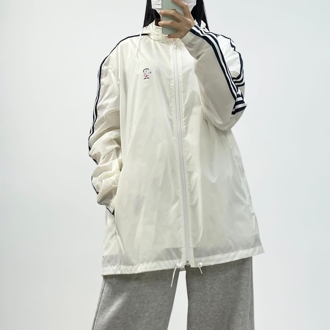 아디다스 트림디히 바람막이 자켓 화이트 상품이미지1