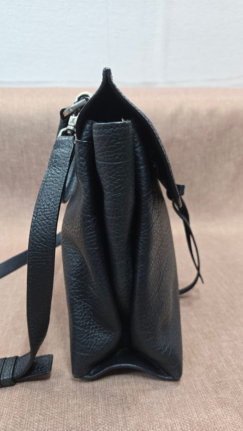 정품 랑방컬렉션 JL 로고 블랙 레더 토트백 / 숄더백 상품이미지6