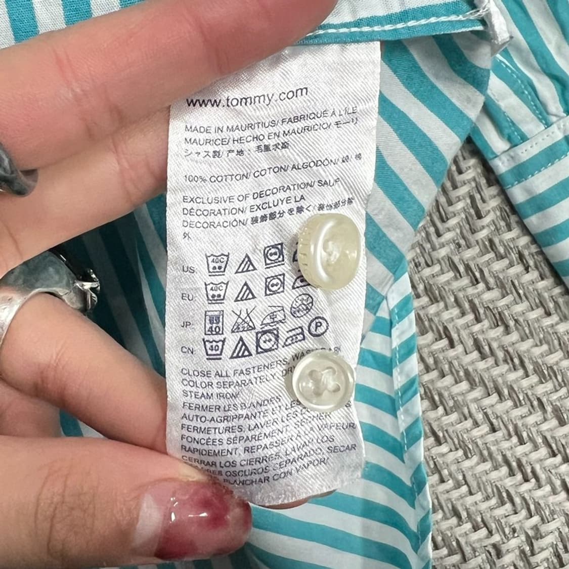 타미힐피거 클래식핏 스트라이프 셔츠 v0777 상품이미지7