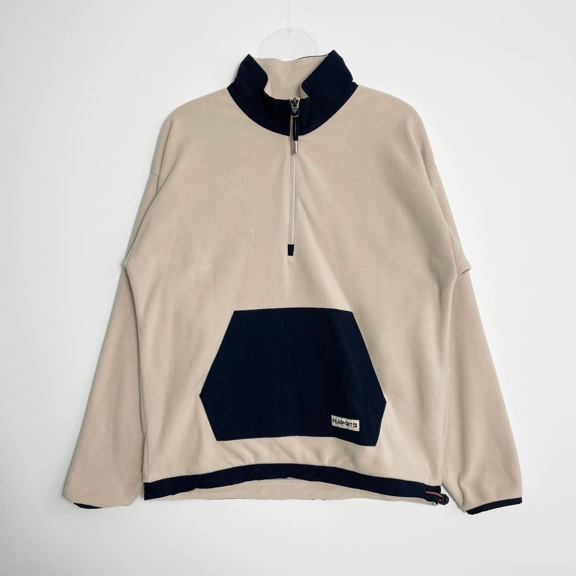 E2 휠라 플리스 반집업 맨투맨 95사이즈 상품이미지1