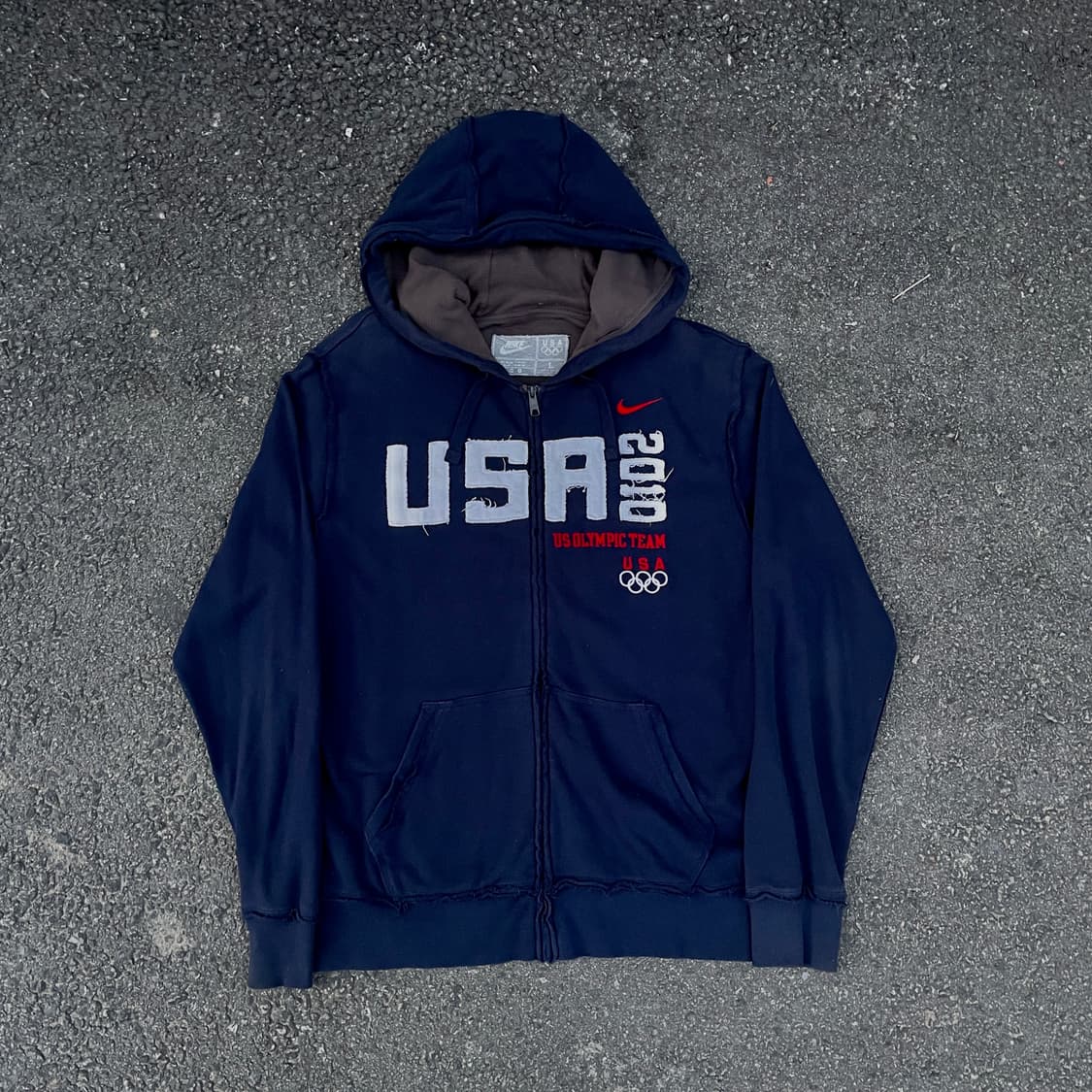 나이키 USA 올림픽 올드스쿨 후드 자수 집업 XL 상품이미지1
