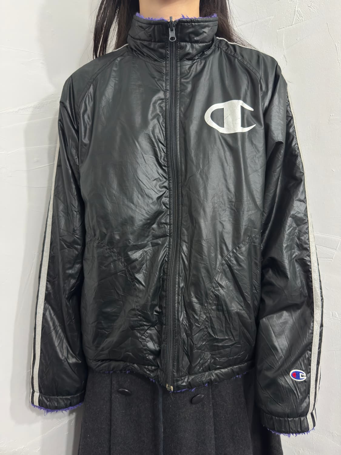 champion big logo reversible jacket 상품이미지1