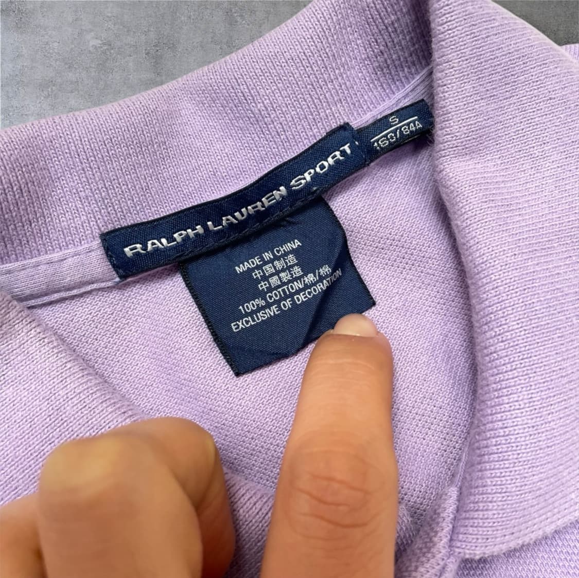 랄프로렌 스포츠 연보라 빅포니 슬림핏 카라 원피스 S 상품이미지2
