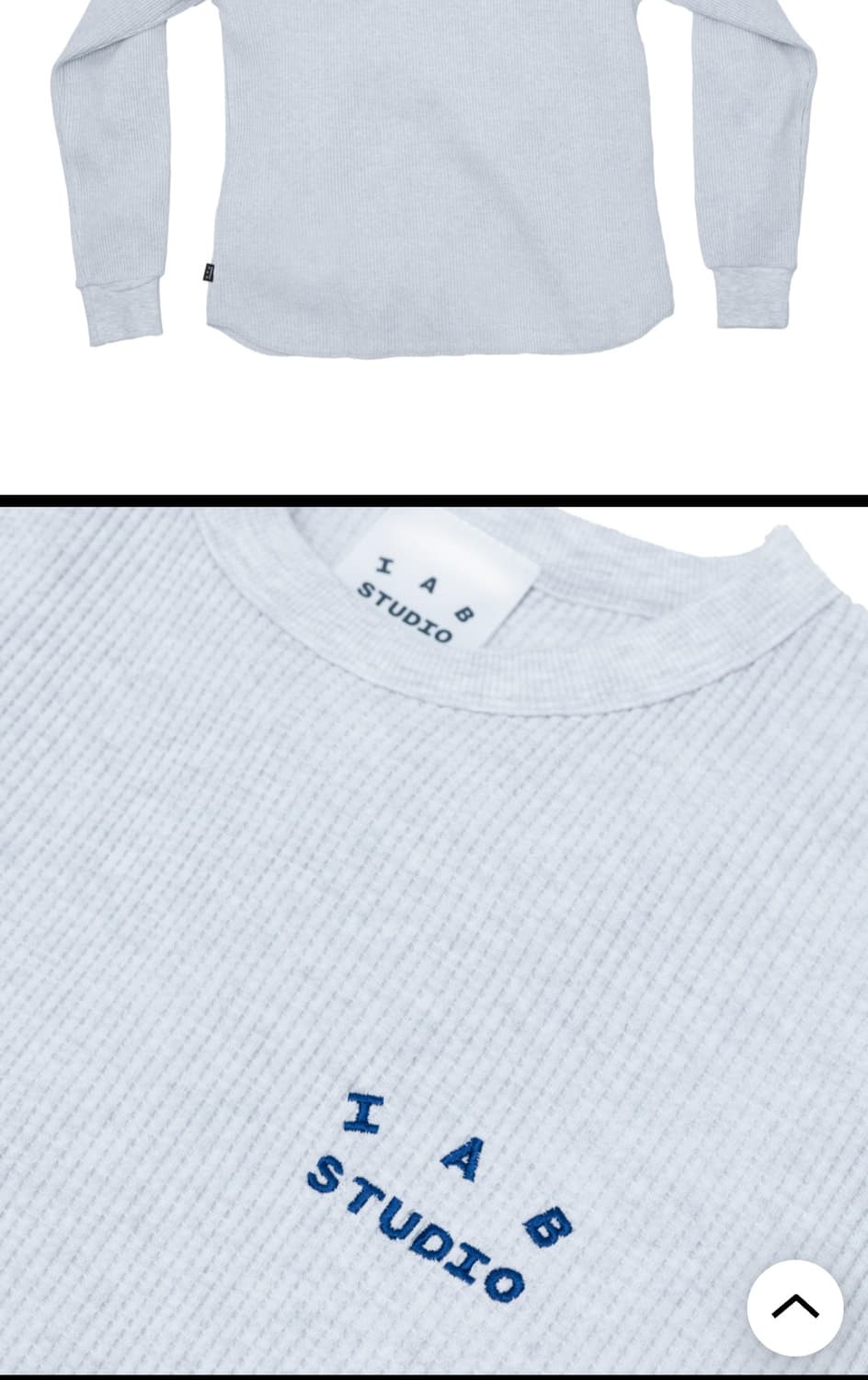 아이앱스튜디오 와플 롱슬리브 라이트그레이 상품이미지2