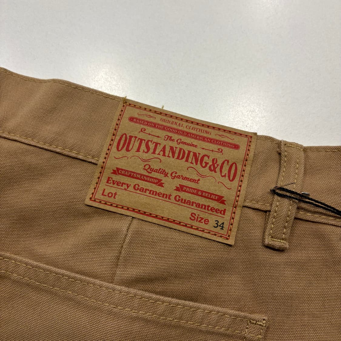 [34] 아웃스탠딩 더블니 베이지 워크 반바지 팬츠 D755 상품이미지3