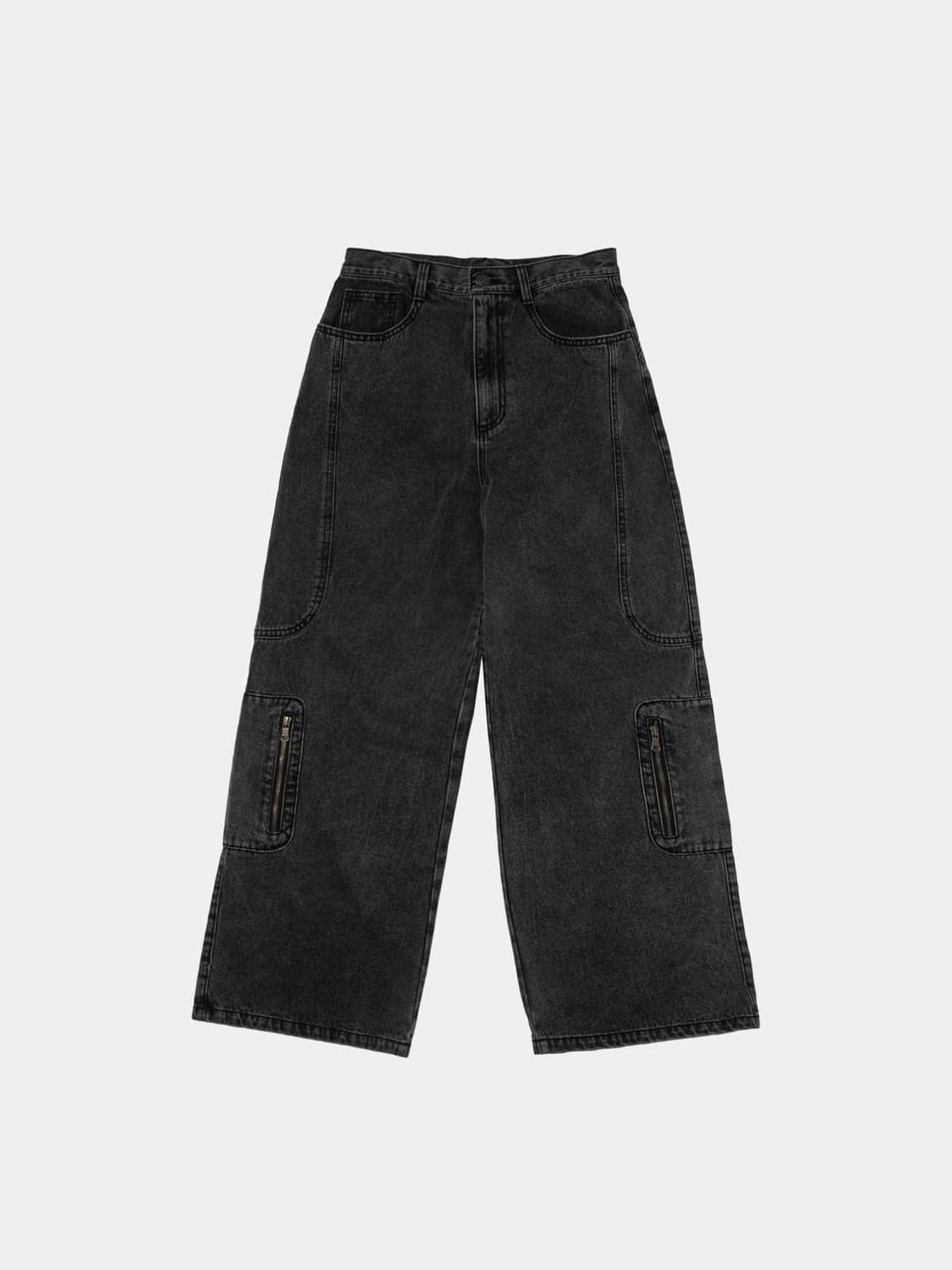 suu 로고 워시드 진 블랙 1 상품이미지1