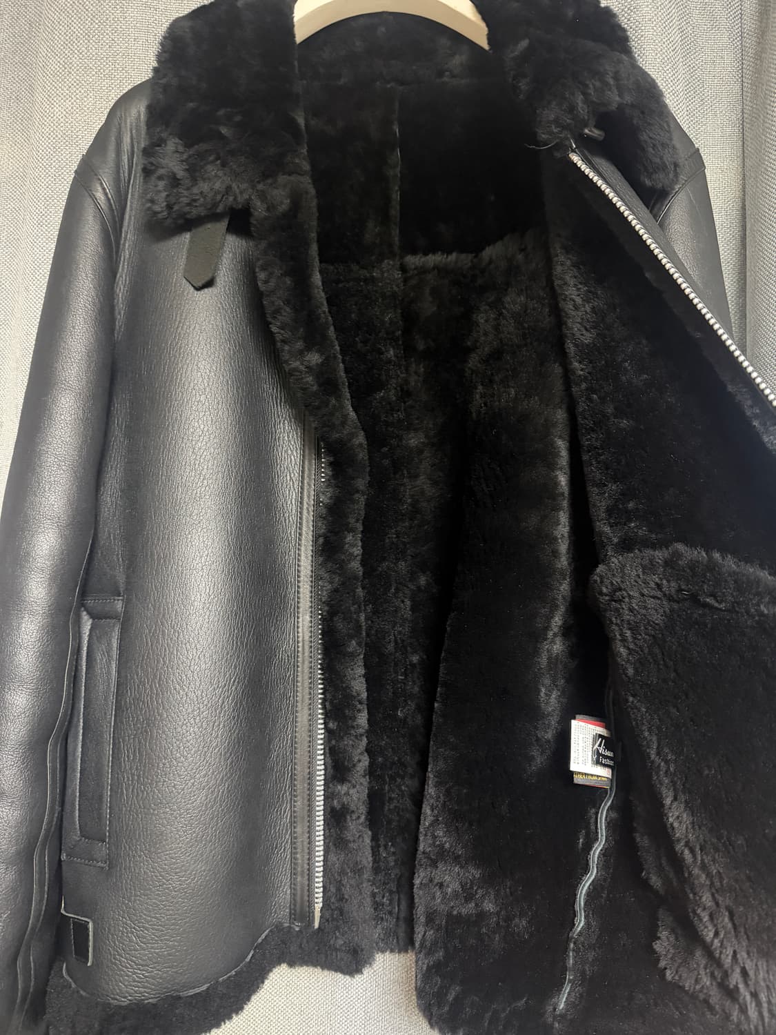 스페인 양가죽 B-3 무스탕 L 새상품 상품이미지3