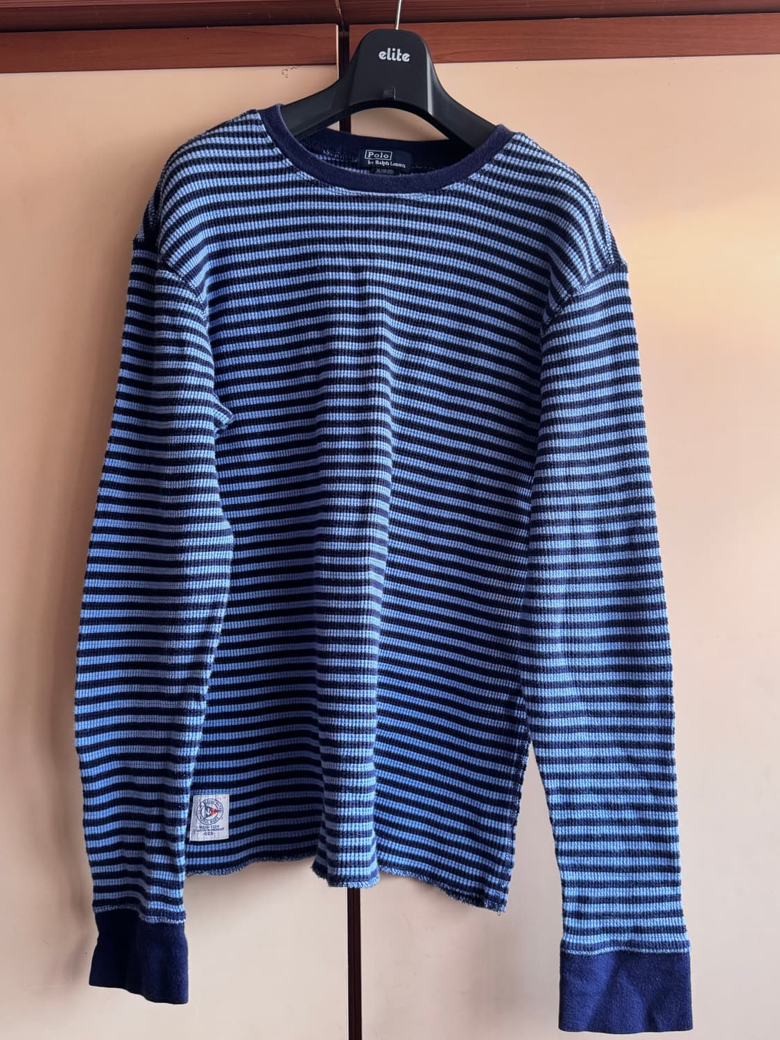 폴로 랄프로렌 와플 니트 맨투맨 XL 상품이미지1