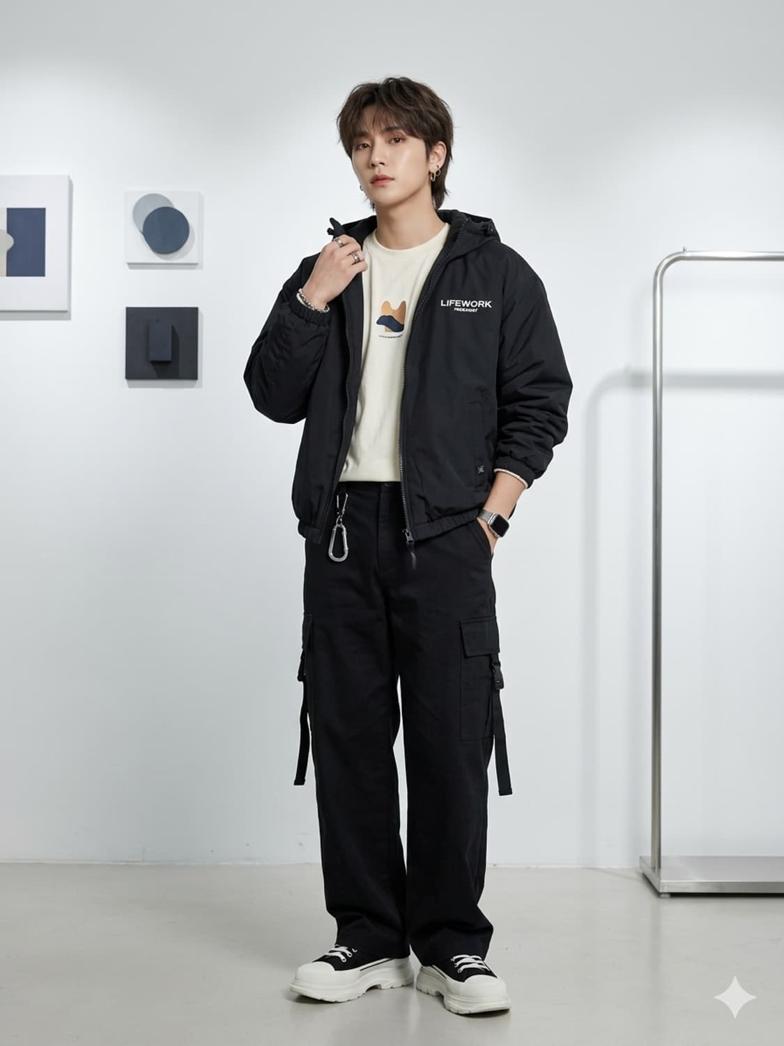 LIFEWORK 라이프워크 리버시블 후드 플리스 자켓 상품이미지1