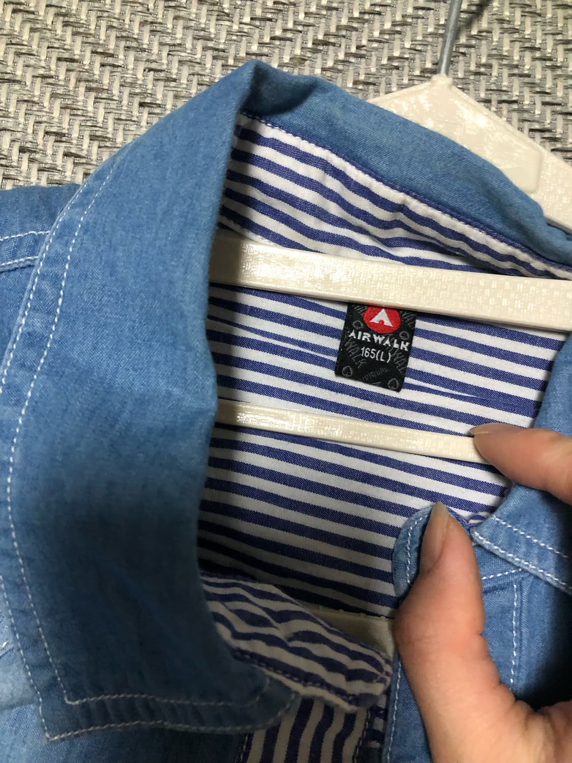 빈티지 반팔 데님 셔츠 상품이미지2