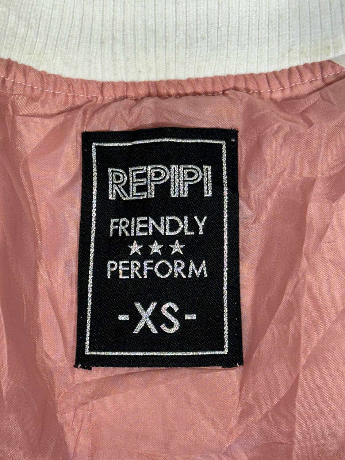 일본 빈티지 핑크 화이트 스카잔 자켓 XS 상품이미지7