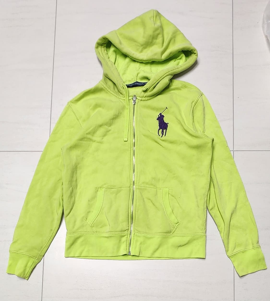 폴로 빅포니 형광 그린 후드집업 L(170/96A) 상품이미지1