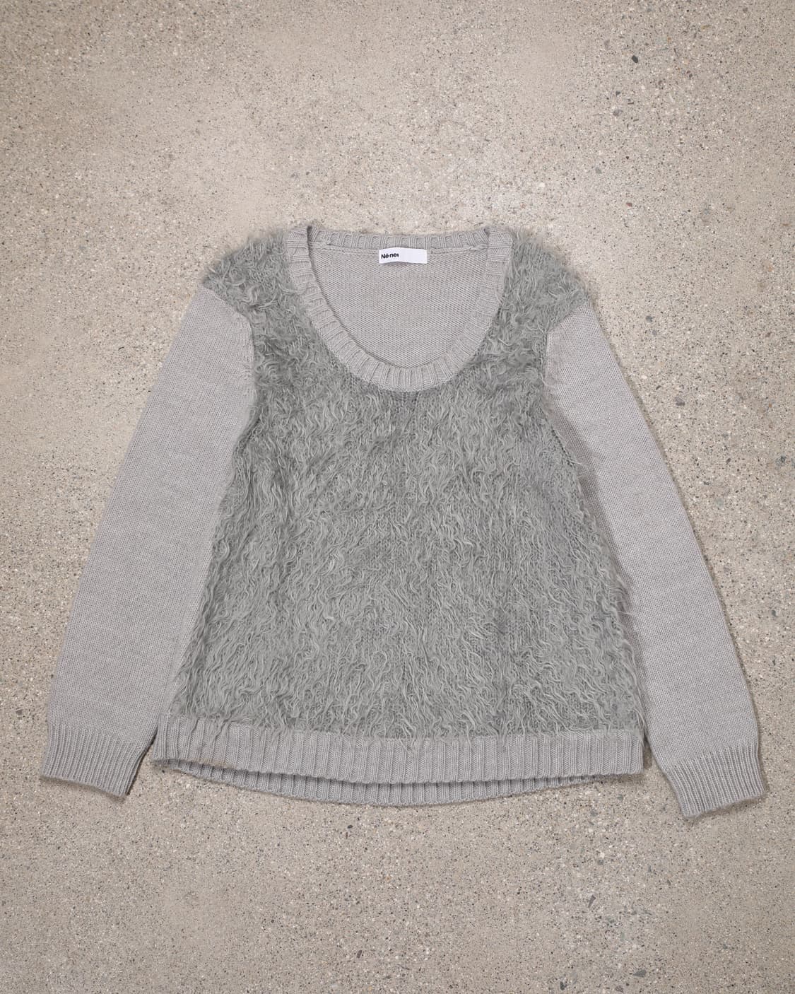 Ne-net fur point knit sweat 상품이미지2