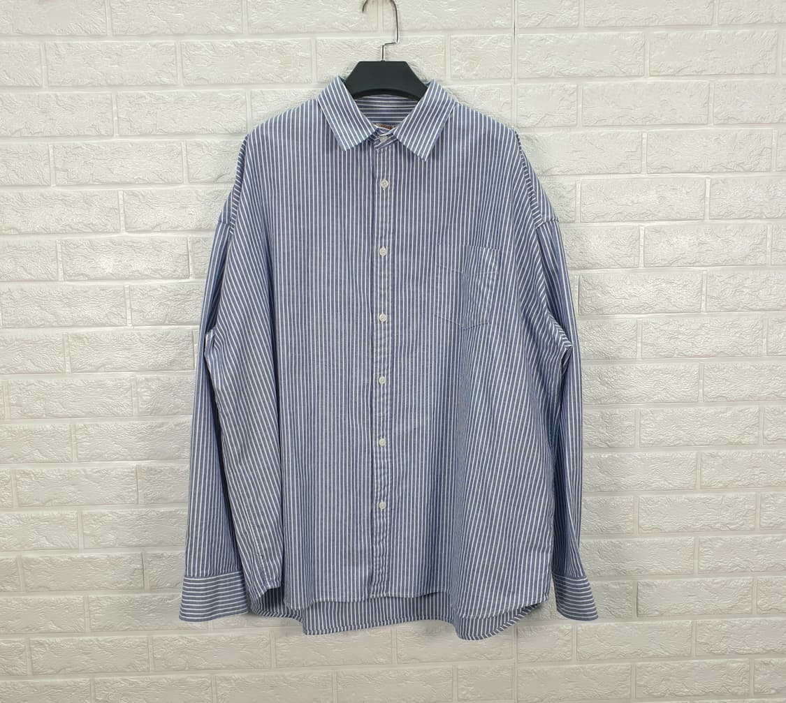 [105]테이크이지 스트라이프 옥스포드 오버셔츠(새상품) 상품이미지2