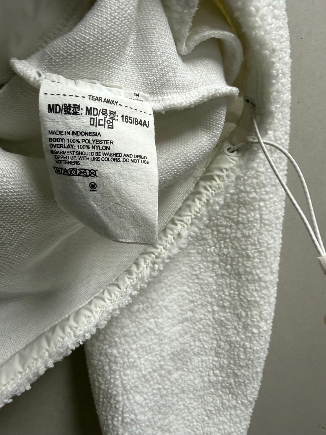 여성 M / 언더아머 뽀글이 후리스 집업 화이트 상품이미지4