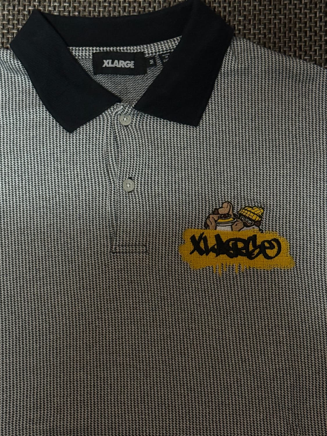 XLarge 자수로고 마이크로체크 패턴 카라티 상품이미지4