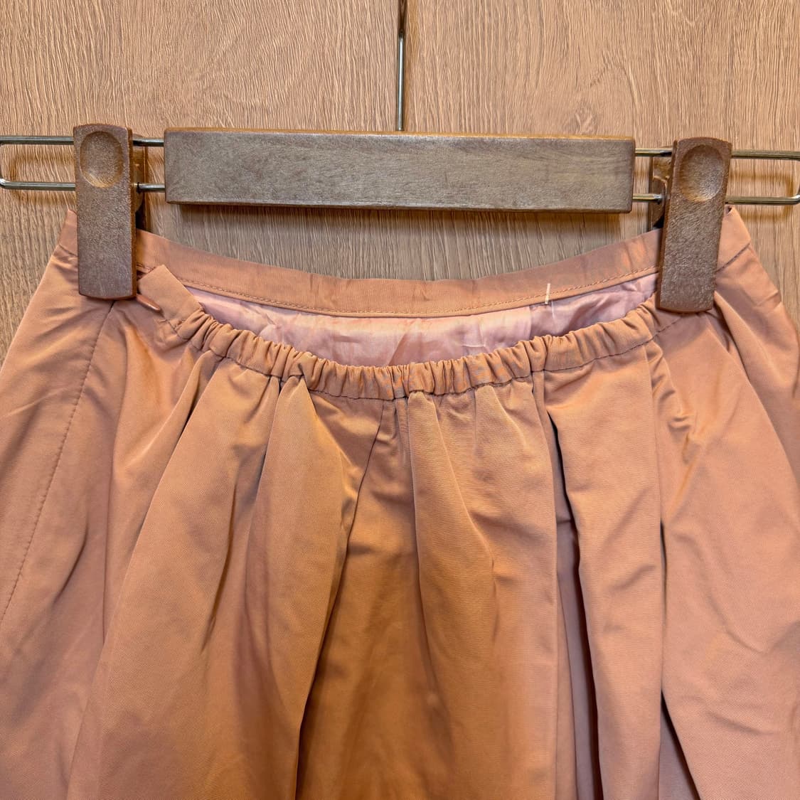 빈티지 밴딩 스커트 박스 플리츠 디테일 벌룬핏 핑크 베이지 상품이미지9