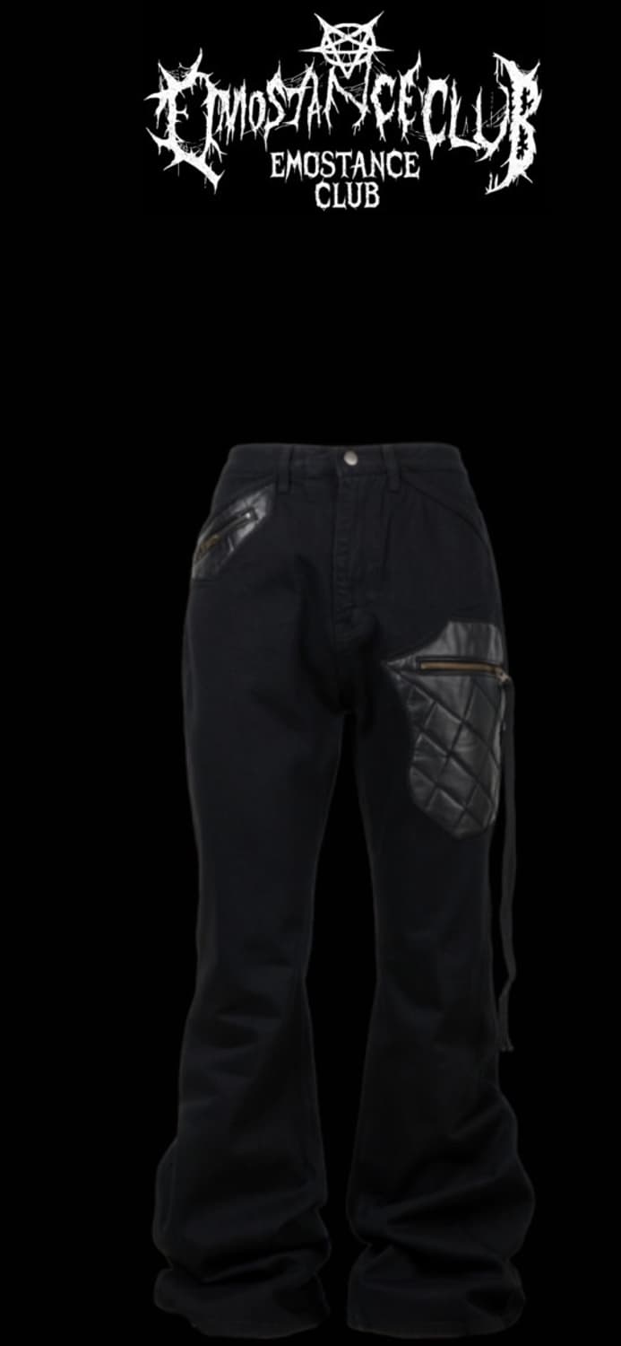 에모스탠스클럽 레더 패치 플레어진 V2 상품이미지2