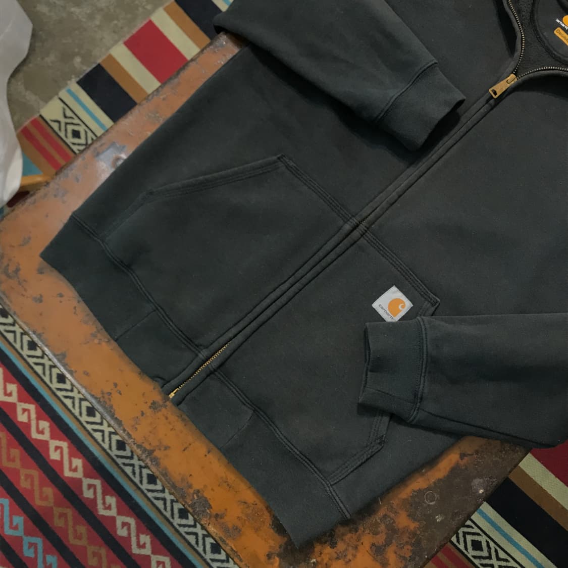 칼하트 에이징 차콜 기모 집업 후디 남성 102 105 여성 프리사이즈 상품이미지4