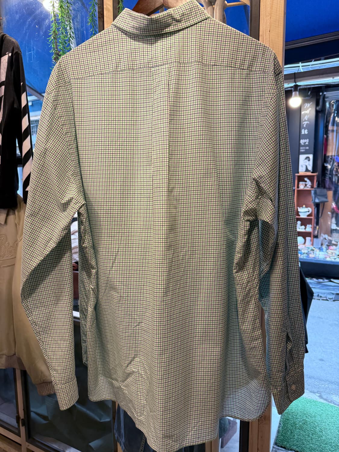 폴로 랄프로렌 네이비포니 그린 체크셔츠 상품이미지4