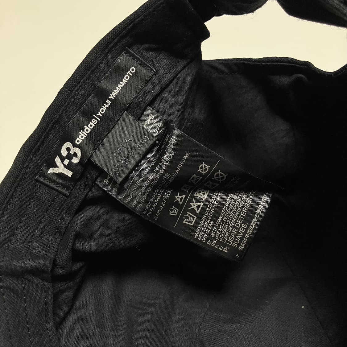 Y-3 요지야마모토 자수 볼캡 모자 Black 상품이미지5
