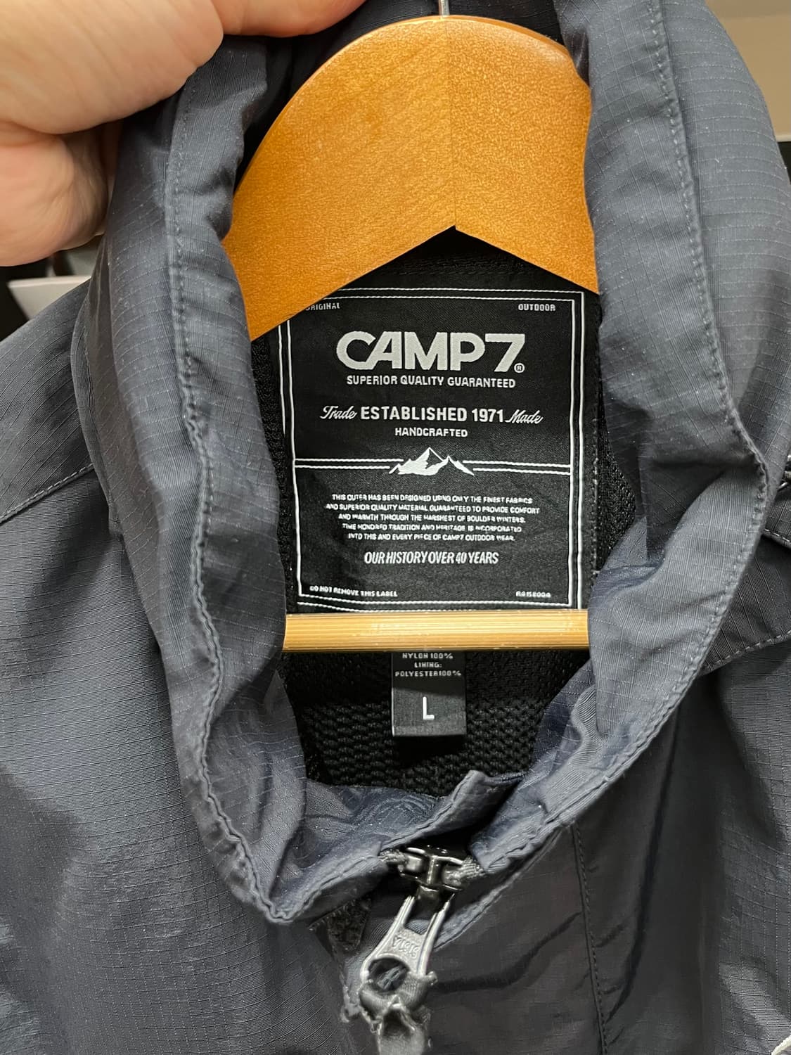 [100~103] CAMP7 캠프7 바람막이 점퍼 블랙 상품이미지3