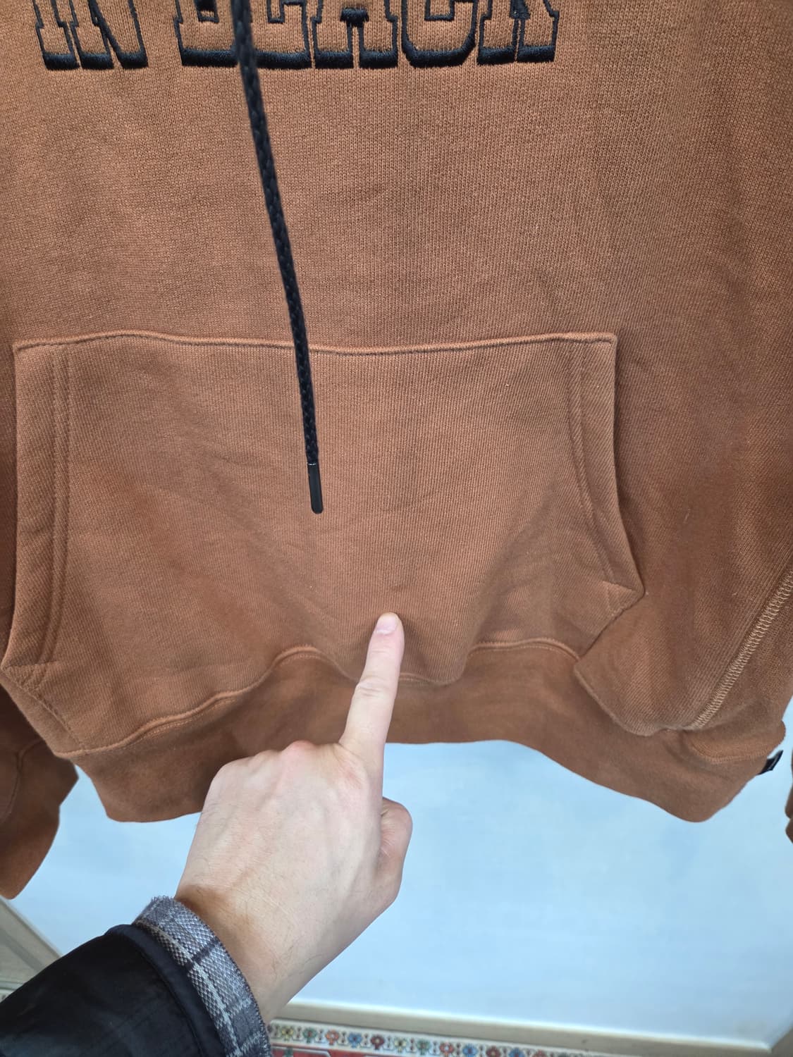 오버캐스트 레터링 로고 기모 후드티 M 오버핏  상품이미지7