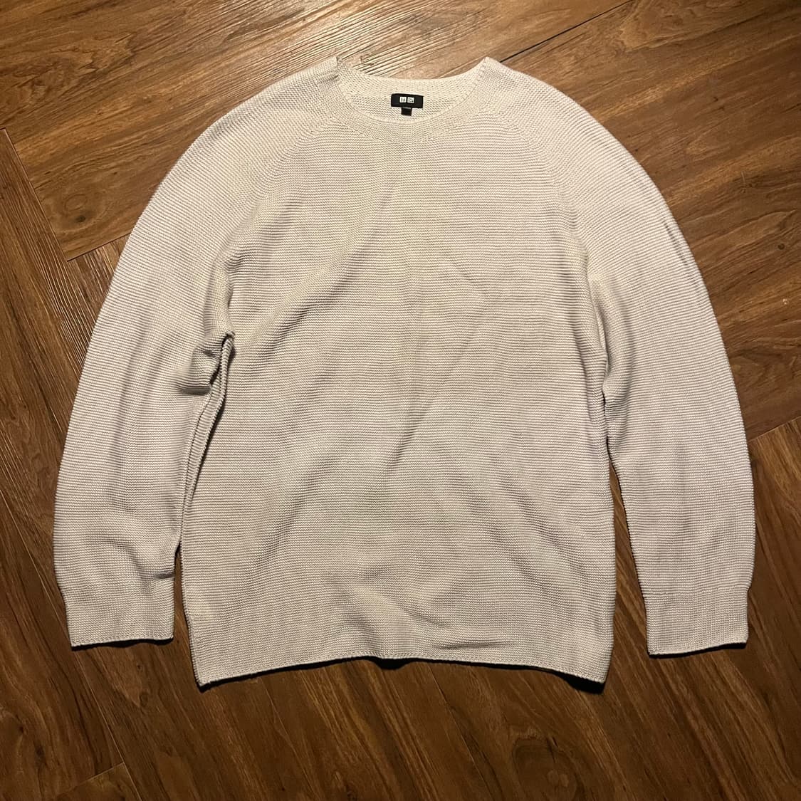 유니클로 홀 가먼트 니트 그레이 L 상품이미지1