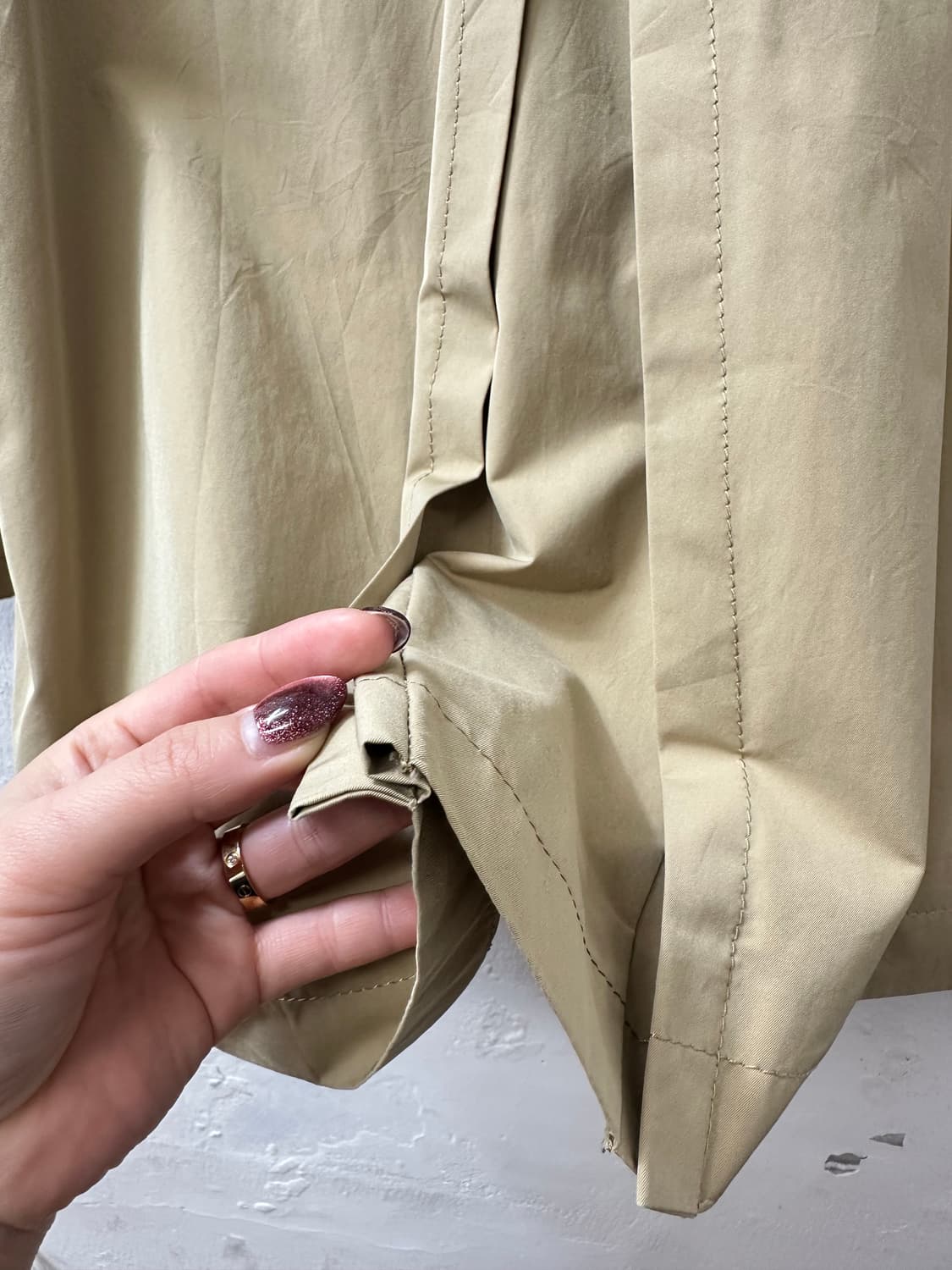 일본빈티지 mini roger 카라포인트 더블 버튼 숏 트렌치 코트 상품이미지3