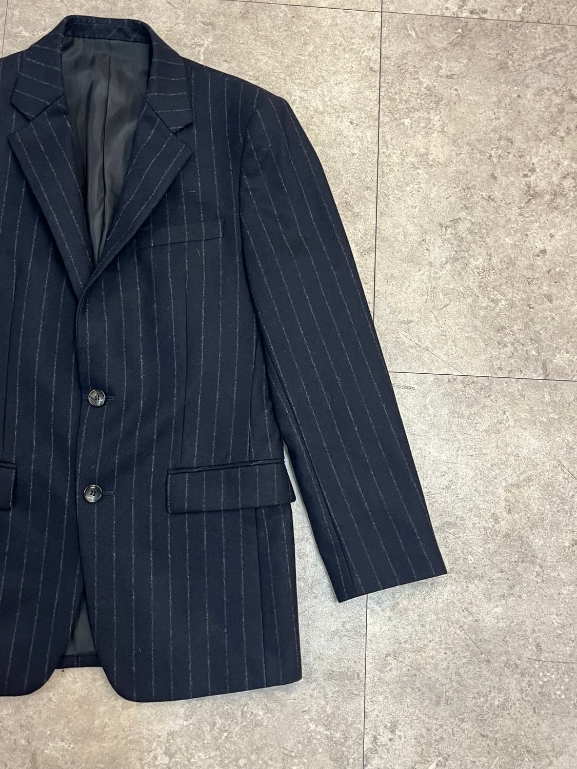 솔리드옴므 스트라이프 울자켓 네이비 46 #csz2160 상품이미지6