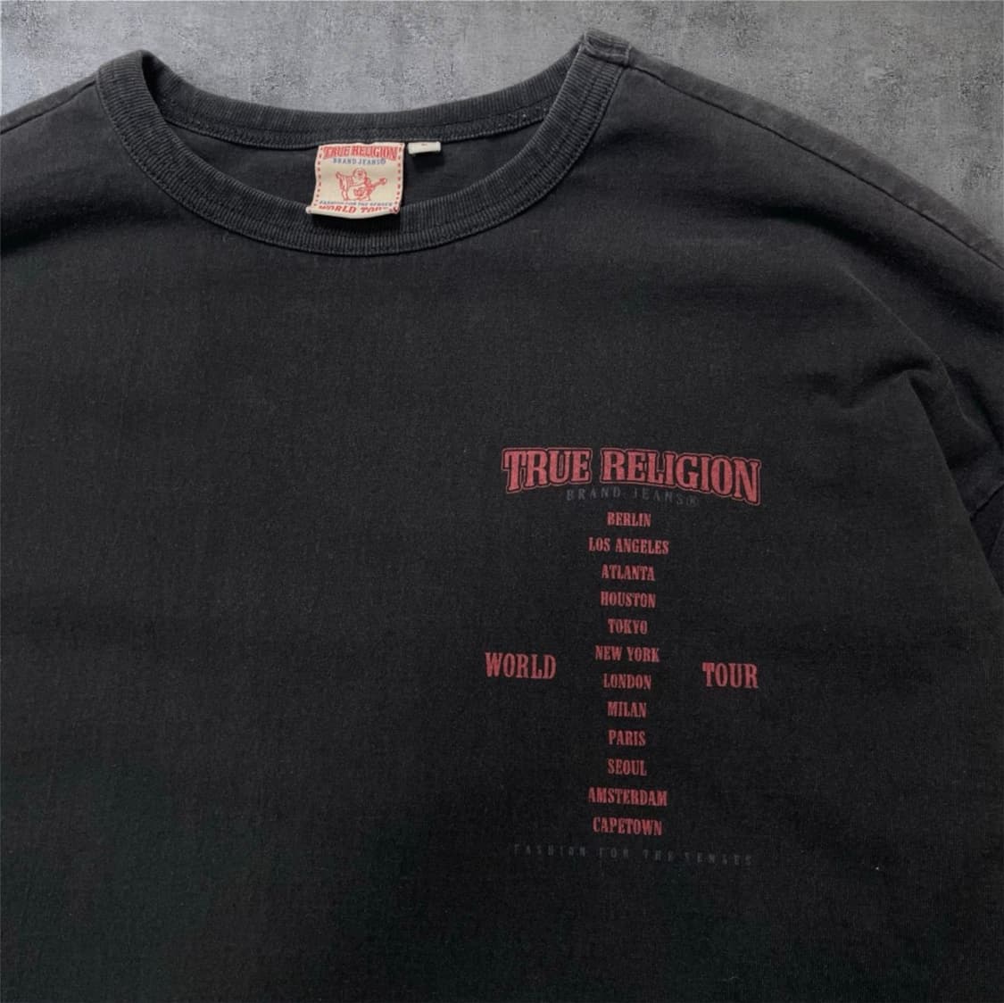 트루릴리젼 블랙 월드투어 백프린팅 롱슬리브 긴팔티셔츠 L 상품이미지2