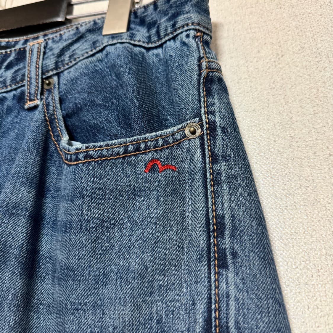 에비수 자수 데님 팬츠 상품이미지5