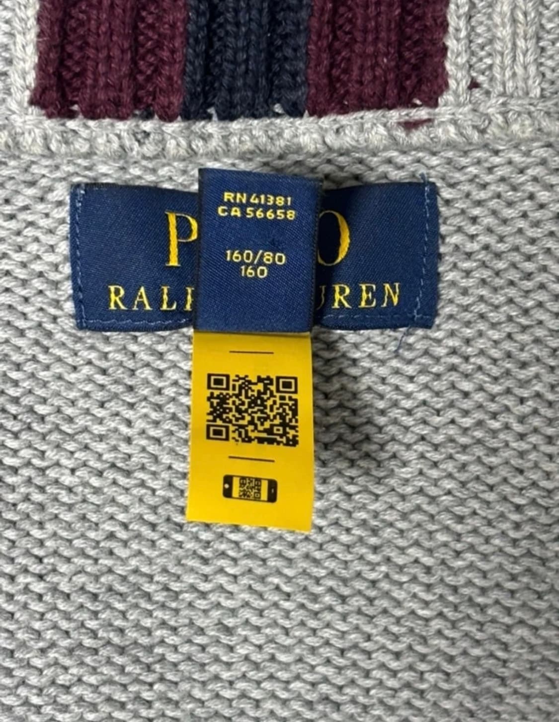 폴로 8-18세 코튼 풀 지퍼 스웨터(그레이) 상품이미지6