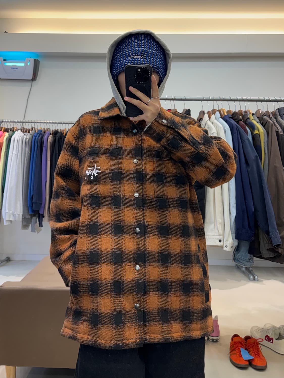 스투시 울 체크 플란넬 셔츠 자켓 상품이미지7