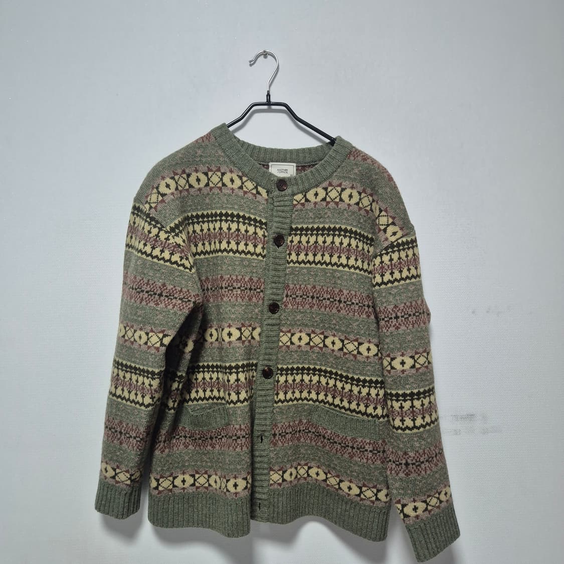 어나더오피스 그랜드마 가디건 [2] 그린빈 상품이미지1