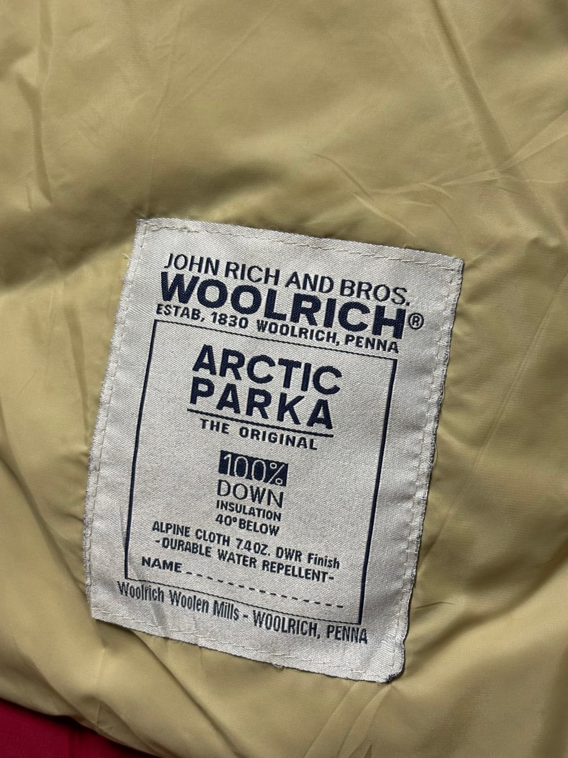 Woolrich Arctic Parka made in USA 상품이미지8