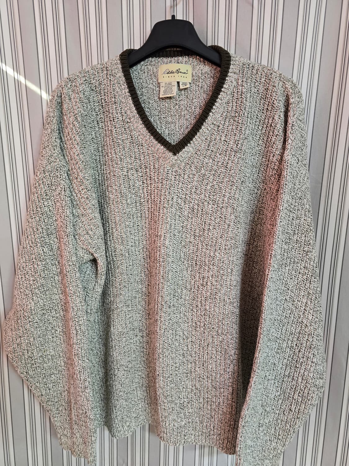 (L.100) 에디바우어 브이넥 니트 스웨터 상품이미지1